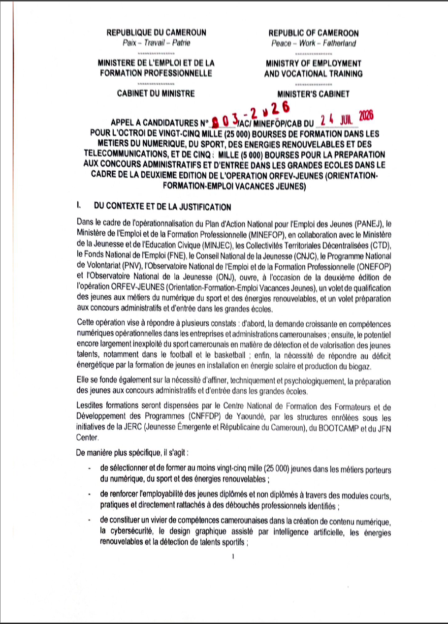 ORFEV-JEUNES 2026 — Préparation aux concours administratifs et d'entrée dans les grandes écoles
